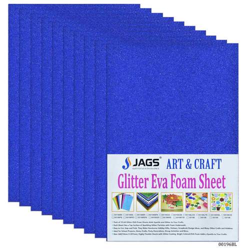 Gift To Love | A4 Glitter Foam Sheet Without Stk N Blue | Code : 00196BL