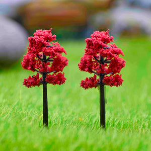 Gift To Love | Artificial Miniature Tree | Color : Red | Pcs : 2 Pcs | Code : 002-40RD