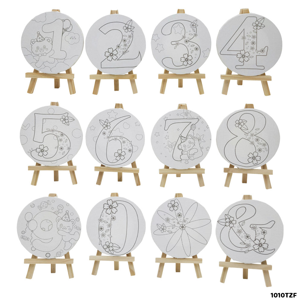 Gift To Love | Mini Canvas And Easel Printed | Size : 4 Inch Round | Code : 1010TZF