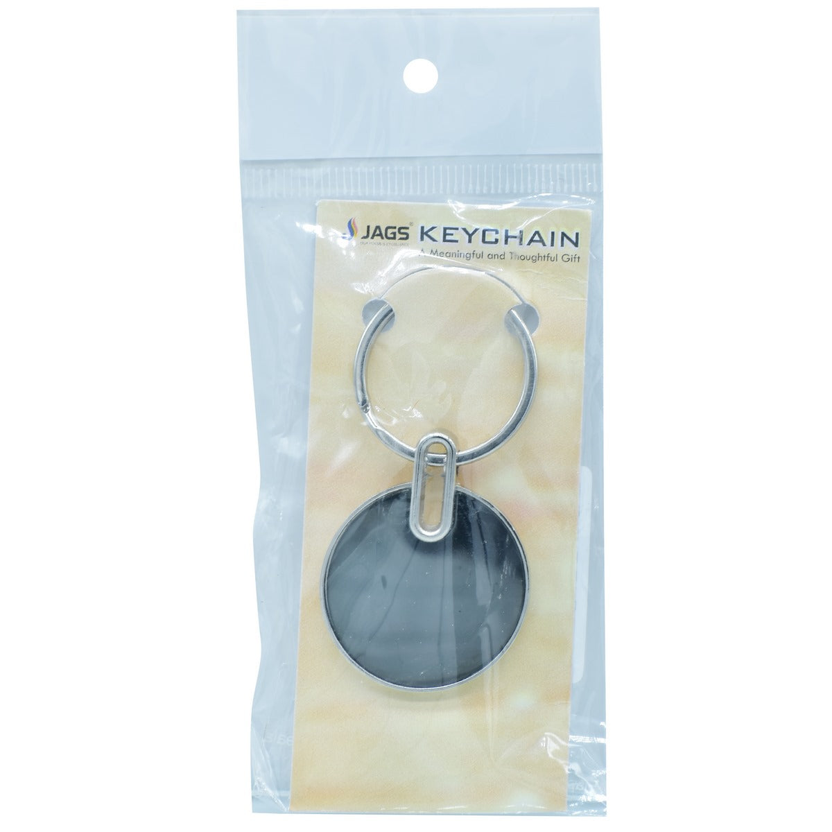 Gift To Love | Key Chain Plain Round | Color : Black | Code : 15043-1