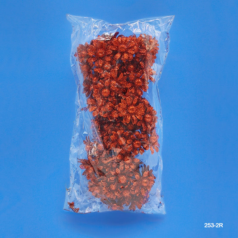 Gift To Love | Glitter Sun Flower | Color : Red | Pcs : 72 Pcs | Code : 253-2R