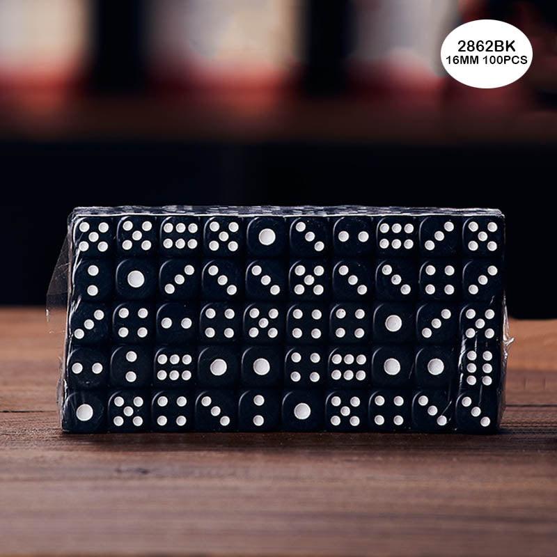 Gift To Love | Dice | Color : Black | Size : 16 Mm | Pcs : 100 Pcs | Code : 2862BK