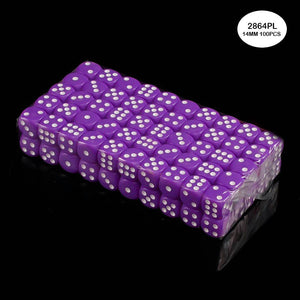 Gift To Love | Dice | Color : Purple | Size : 14 Mm | Pcs : 100 Pcs | Code : 2864PL