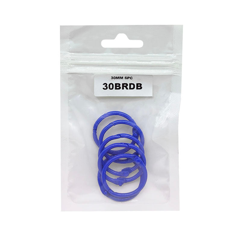 Gift To Love | Book Binding Ring | Color : Dark Blue | Size : 30 Mm | Pcs : 6 Pcs | Code : 30BRDB