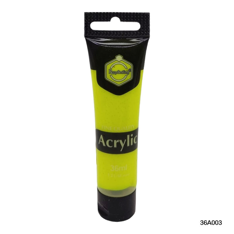 Gift To Love | Acrylic Paint Tube | Color : Yellow | Size : 36 Ml | Code : 36A003