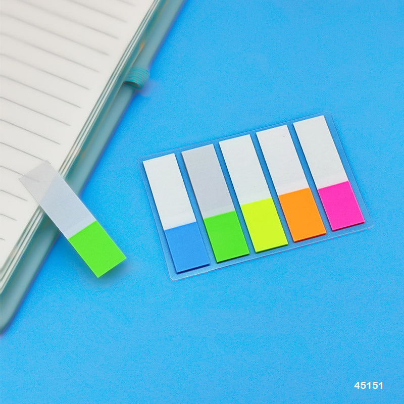 Gift To Love | Sticky Notes | Color : 5 Color 2 Shade | Size : 12 X 45 Mm | Pcs : 5 Tp | Code : 45151