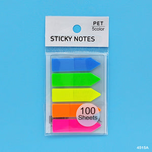 Gift To Love | Sticky Notes Arrow | Color : Neon | Size : 12 X 45 Mm | Pcs : 5 Pcs | Code : 4515A