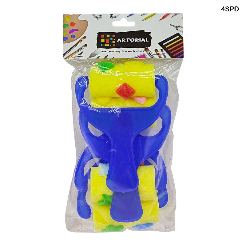Gift To Love | Sponge Roller With Star Design | Pcs : 4 Pcs | Code : 4SPD