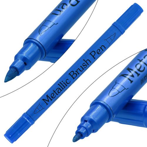Gift To Love | Brush Metallic Pen Twin Tip Blue | Code : 562S-BL