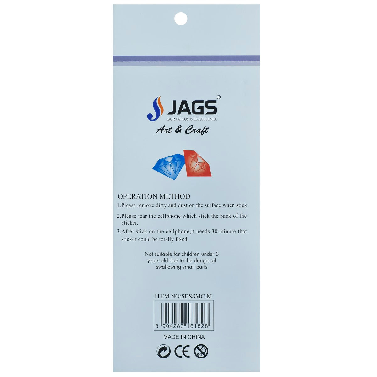 Gift To Love | Sticker Diamond | Color : Multi Colour | Size : 5 Mm | Code : 5DSSMC-M