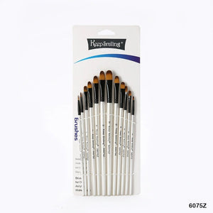 Gift To Love | Paint Brush White Handle | Pcs : 12 Pcs | Code : 6075Z