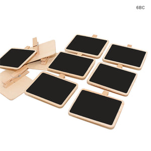 Gift To Love | Wooden Black Board Clip Plain | Pcs : 6 Pcs | Code : 6BC