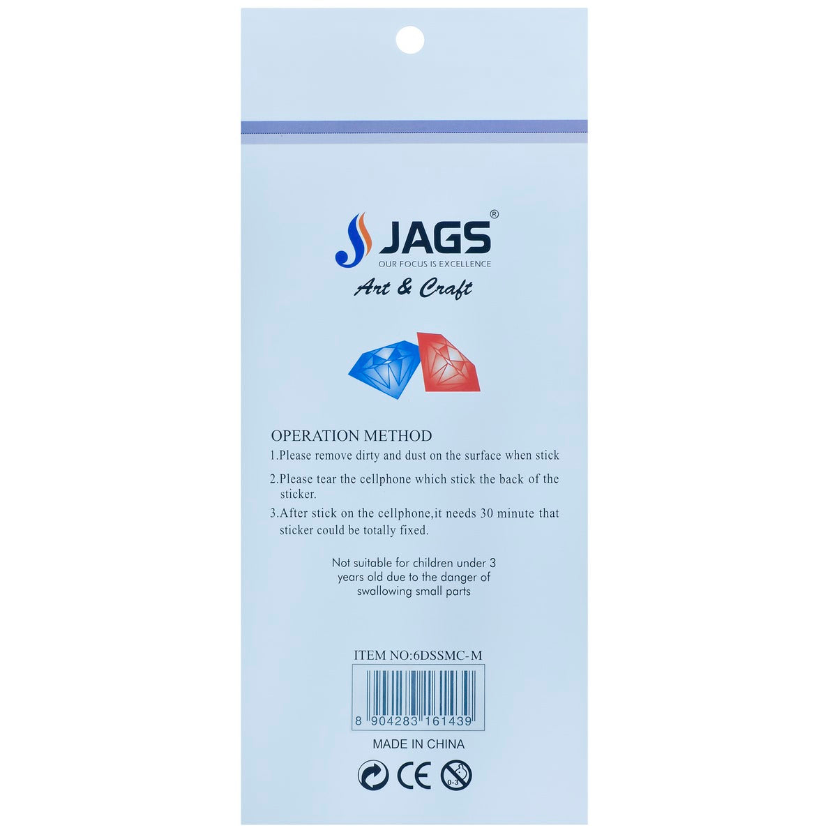 Gift To Love | Sticker Diamond | Color : Multi Colour | Size : 6 Mm | Code : 6DSSMC-M