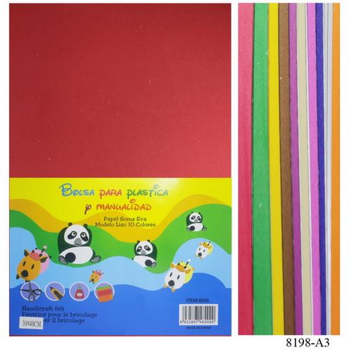 Gift To Love | A3 Foam Sheet Without Sticker Multi Colou Packof10Sh | Code : 8198-A3