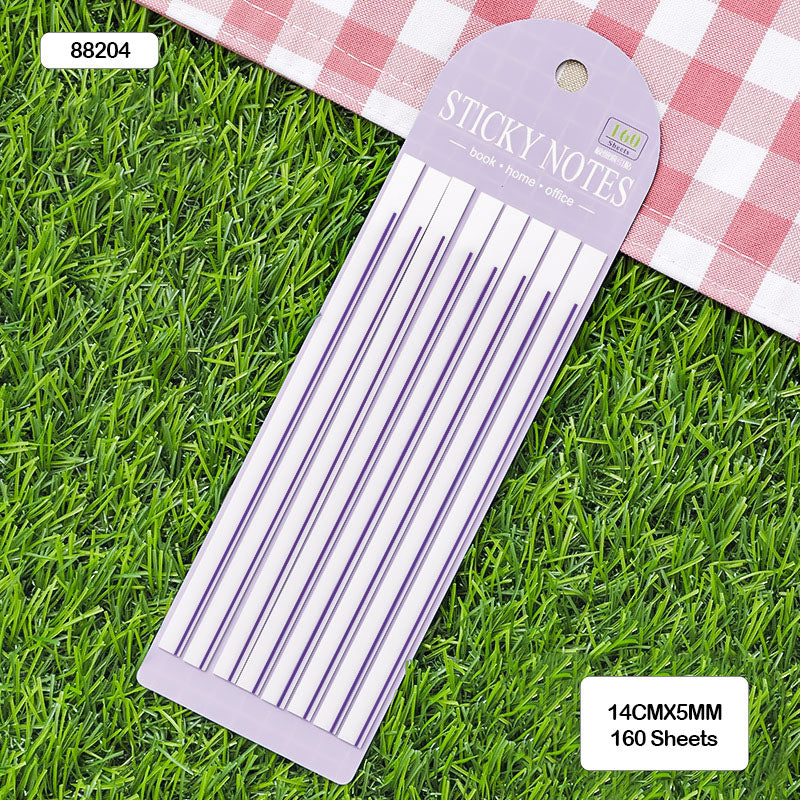 Gift To Love | Sticky Notes | Color : Purple | Size : 14 Cm X 5 Mm | Pcs : 8 Stripe | Code : 88204