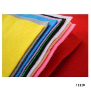 Gift To Love | Felt Sheet | Color : Multicolored | Size : A2 2 Mm | Pcs : 10 Sheets | Code : A2S2M