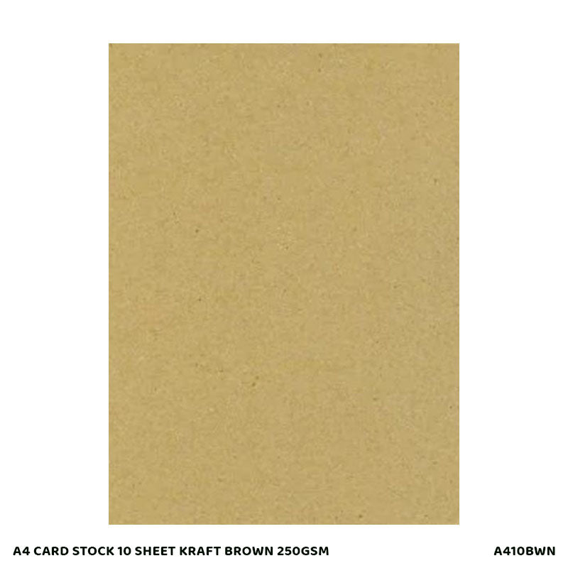 Gift To Love | Card Stock | Color : Kraft Brown | Size : A4 | Pcs : 10 Sheets | Code : A410BWN