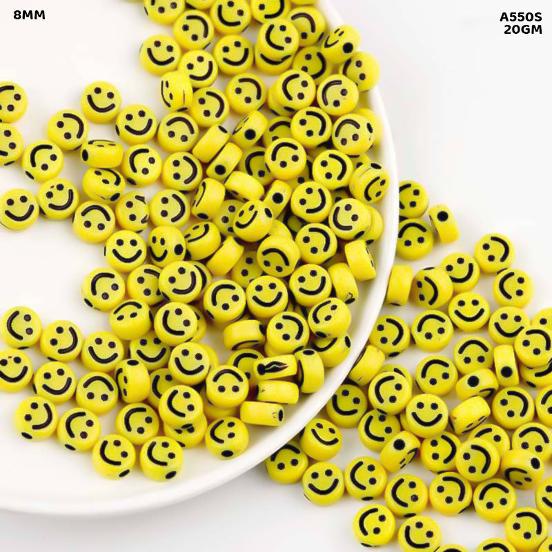 Gift To Love | Bracelet Beads Plastic | Size : 8 Mm | Pcs : 20 Gm | Code : A550S