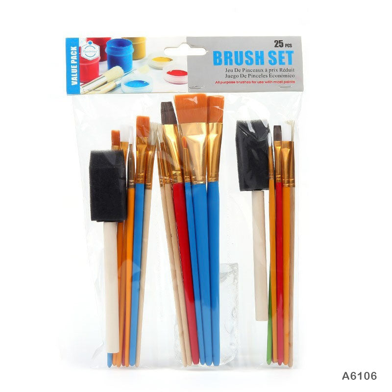 Gift To Love | Art Brush Kit For Beginner | Pcs : 25 Pcs | Code : A6106