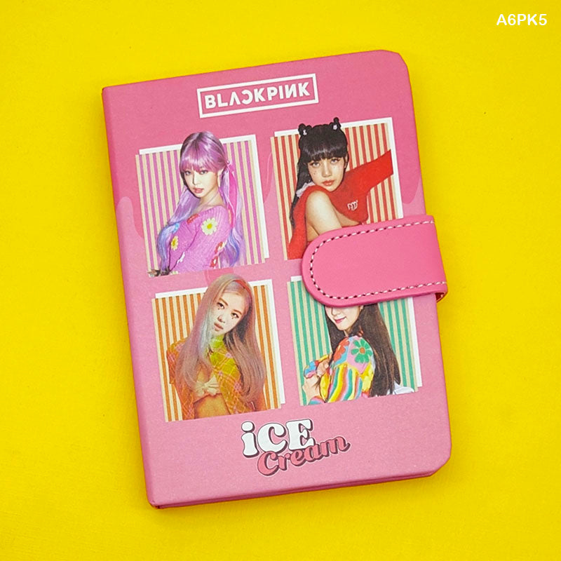 Gift To Love | Dairy Printed Magnetic | Color : Black Pink | Size : 14 Cm X 10 Cm | Code : A6PK5