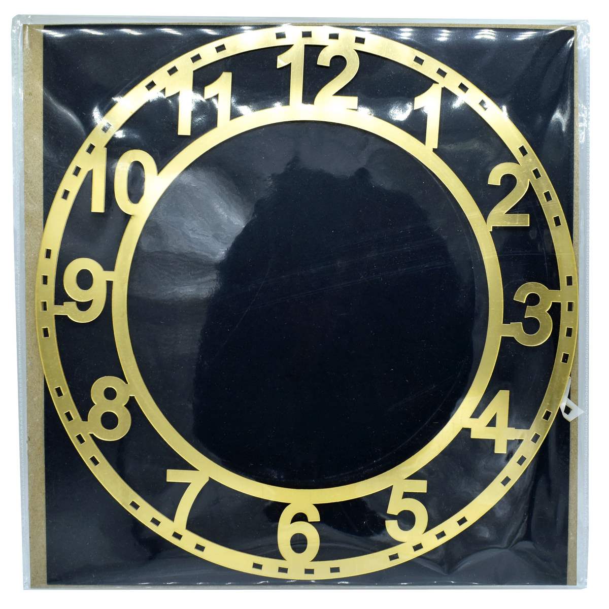 Gift To Love | Acrylic Clock Frame Numerical | Color : Gold | Size : 12 Inch | Code : ACFN120