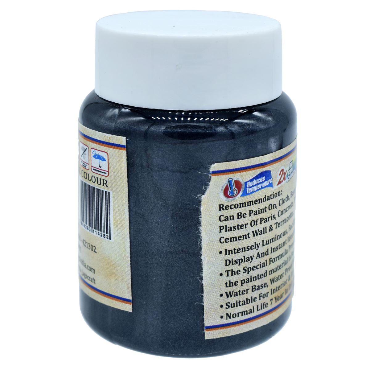 Gift To Love | Acrylic Metallic Colour | Color : Black | Size : 45 Ml | Code : AMC400