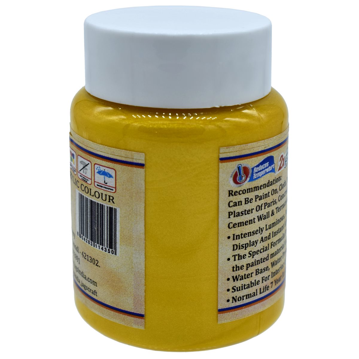 Gift To Love | Acrylic Metallic Colour | Color : Golden Yellow | Size : 45 Ml | Code : AMC407