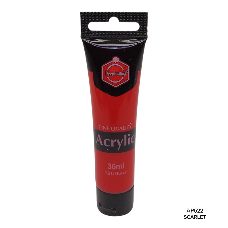 Gift To Love | Acrylic Paint Tube | Color : Scarlet | Size : 36 Ml | Code : AP522
