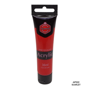 Gift To Love | Acrylic Paint Tube | Color : Scarlet | Size : 36 Ml | Code : AP522