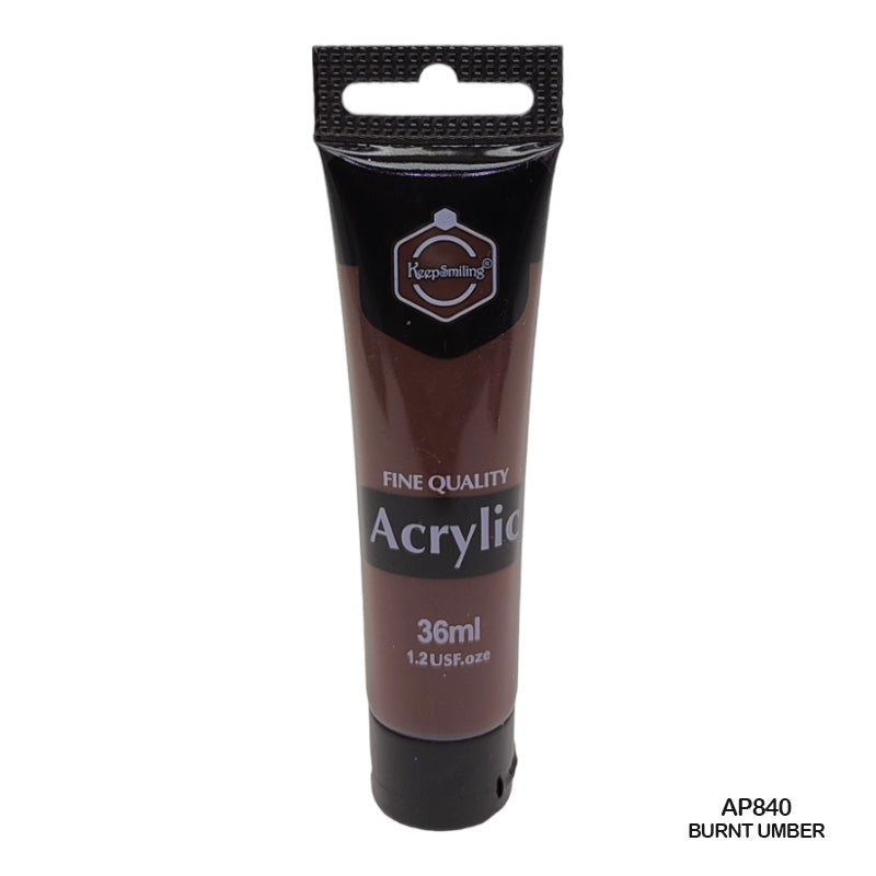 Gift To Love | Acrylic Paint Tube | Color : Burnt Umber | Size : 36 Ml | Code : AP840