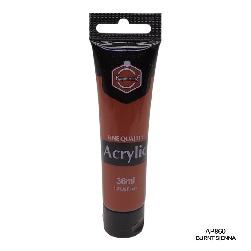 Gift To Love | Acrylic Paint Tube | Color : Burnt Sienna | Size : 36 Ml | Code : AP860