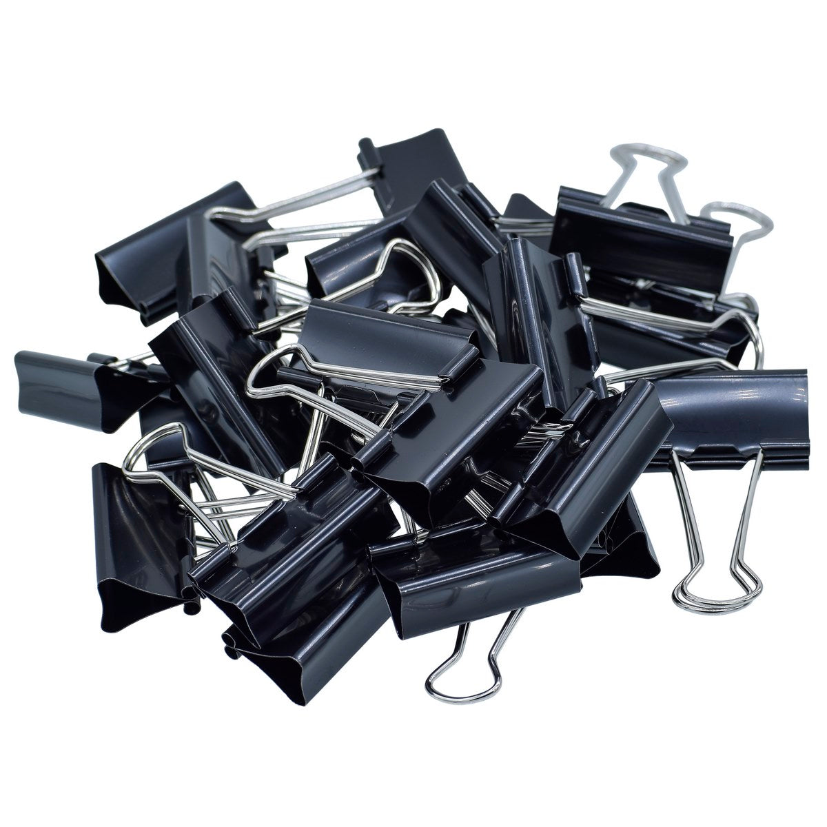 Gift To Love | Binder Clips | Color : Black | Size : 41 Mm | Pcs : 24 Pcs Box | Code : BCBK41MM