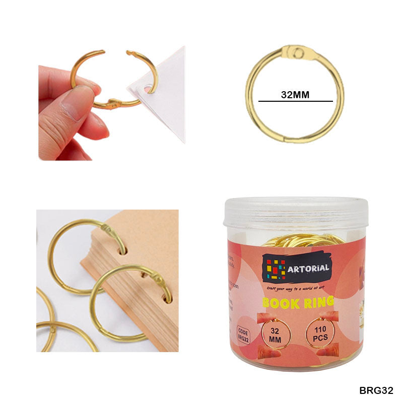 Gift To Love | Book Ring | Color : Gold | Pcs : 110 Pcs | Code : BRG32