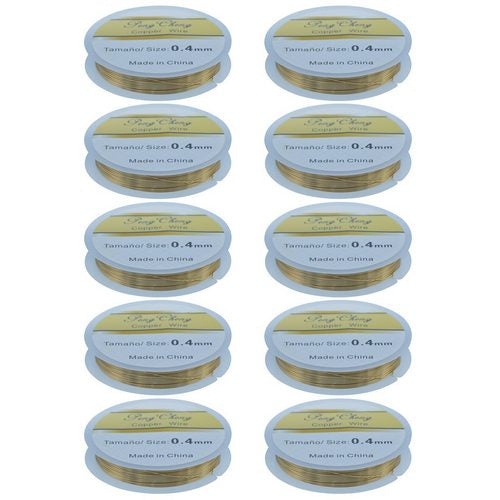 Gift To Love | Beading Wire No 0.4MM 9MTR Rose Golden 10Pcs Roll | Code : BW8MR-4M