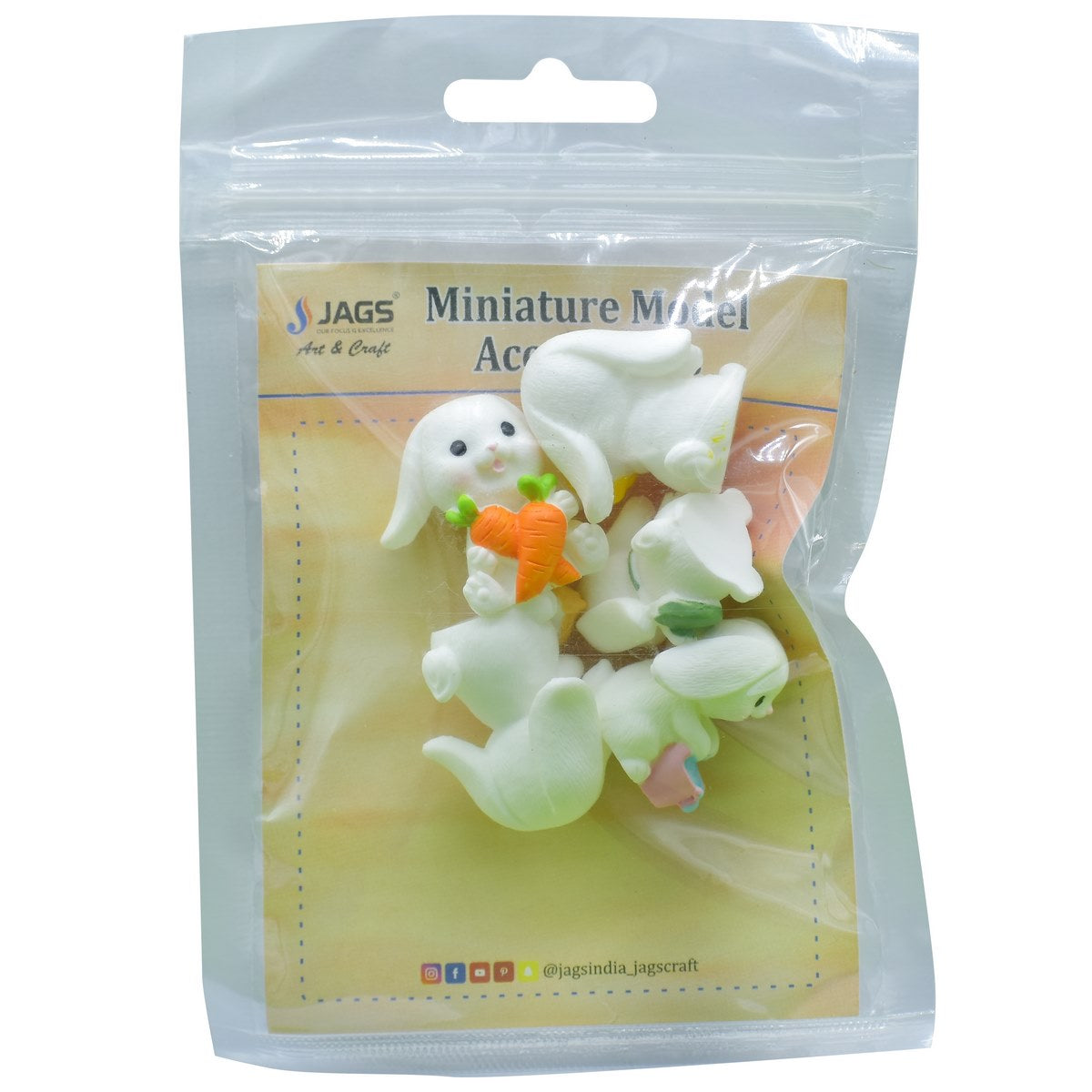 Gift To Love | Miniature Model Holland Lop Rabbit | Pcs : 5 Pcs | Code : C0001-A