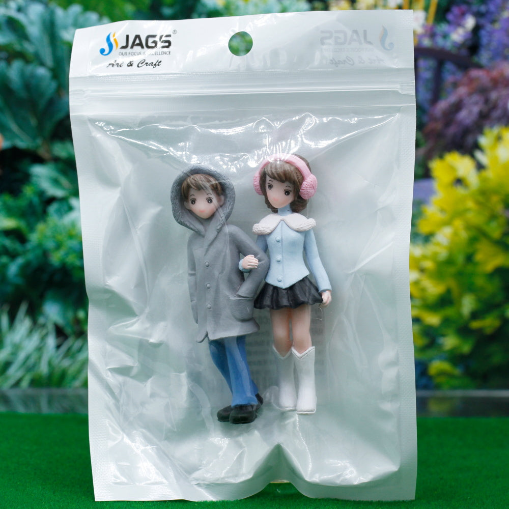 Gift To Love | Miniature Model Couple Set | Color : Gray & Blue | Code : C0163-1-2