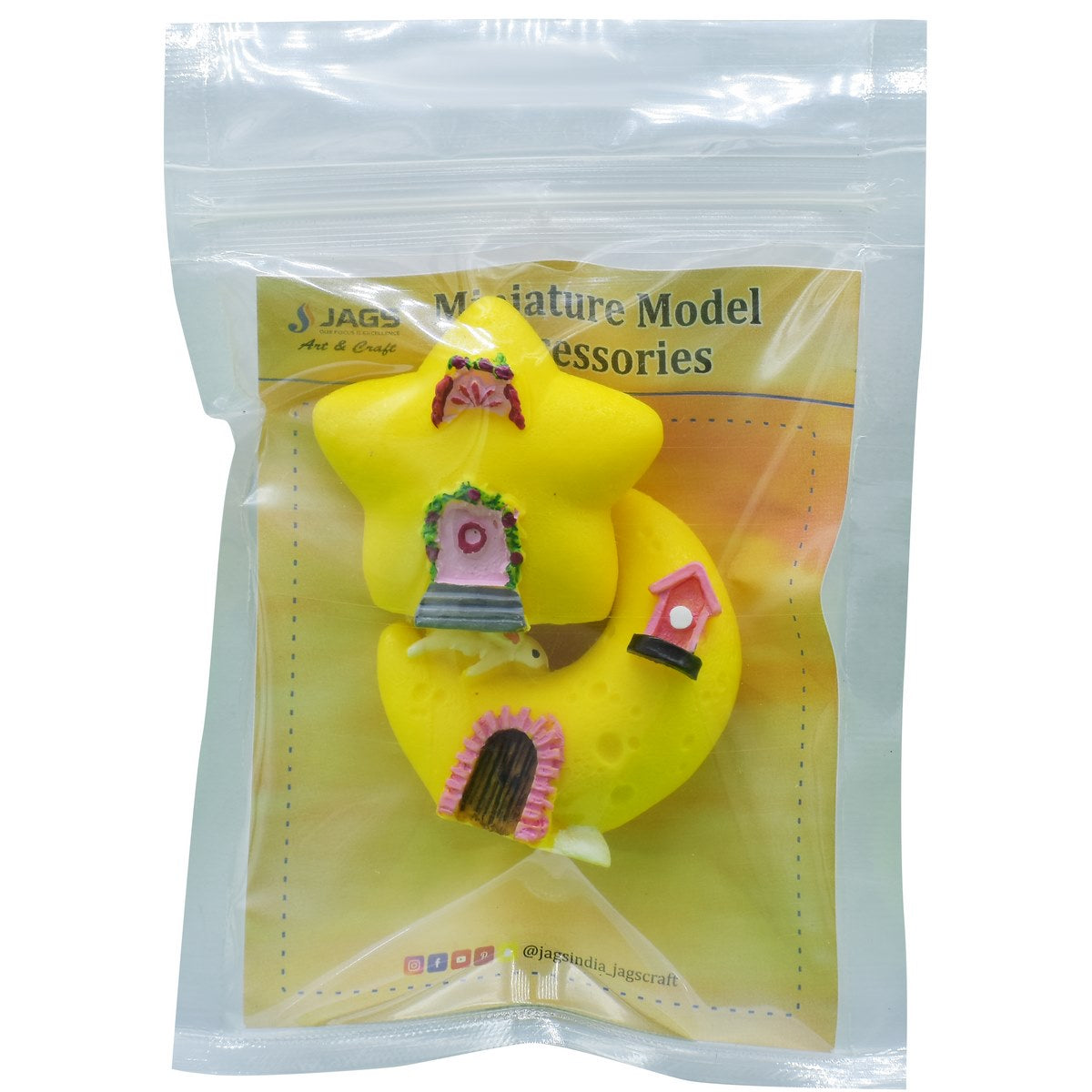 Gift To Love | Miniature Model Moon & Star | Pcs : 2 Pcs | Code : C0167-A