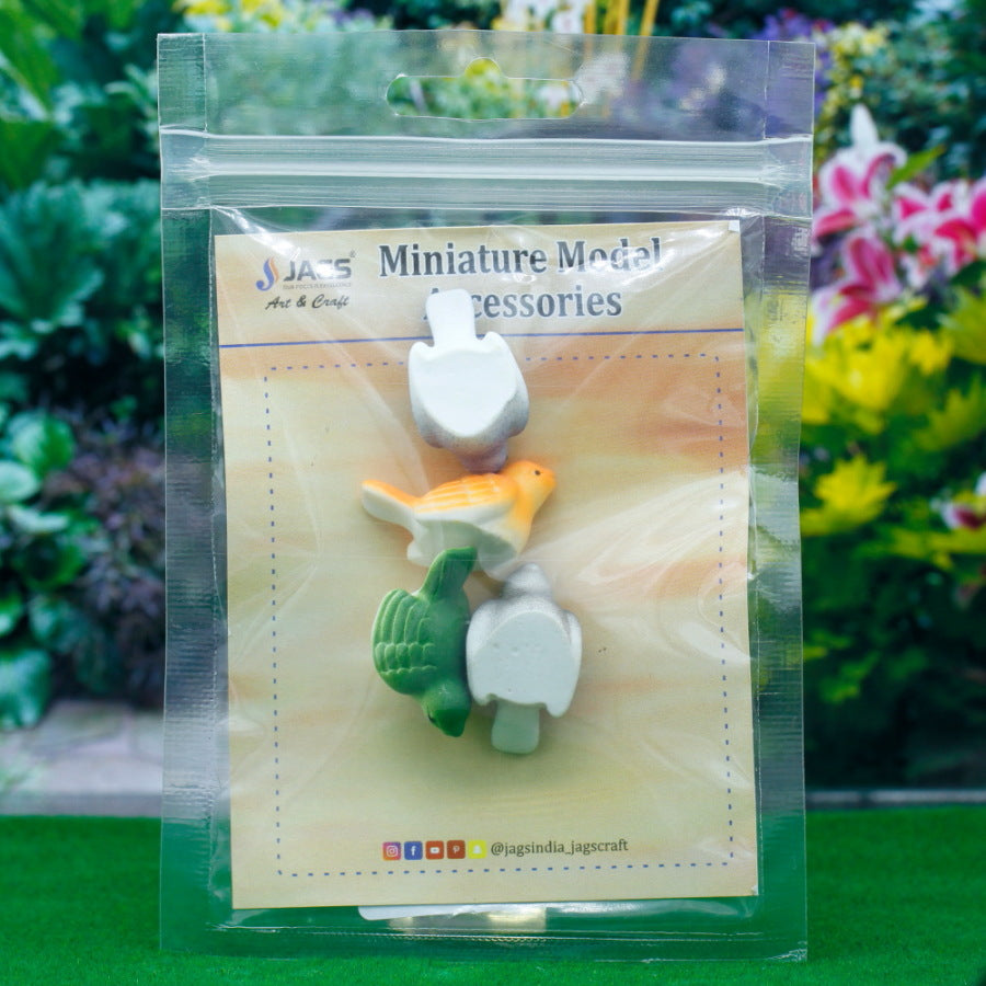 Gift To Love | Miniature Model Fancy Bird | Pcs : 4 Pcs | Code : C0835-1-4