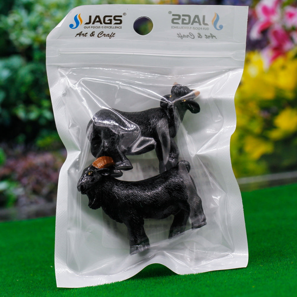 Gift To Love | Miniature Model Goat | Color : Black | Pcs : 2 Pcs Set | Code : C1312-7-8