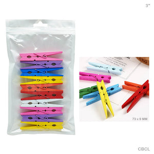 Gift To Love | Clip Big Wooden | Size : 3 Inch | Pcs : 10 Pcs | Code : CBCL