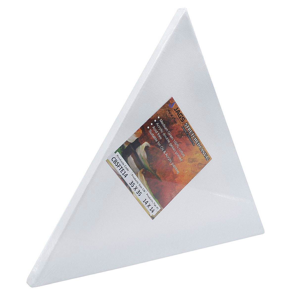 Gift To Love | Canvas Board Stretched Frame Triangle | Size : 14 | Code : CBSFTE14