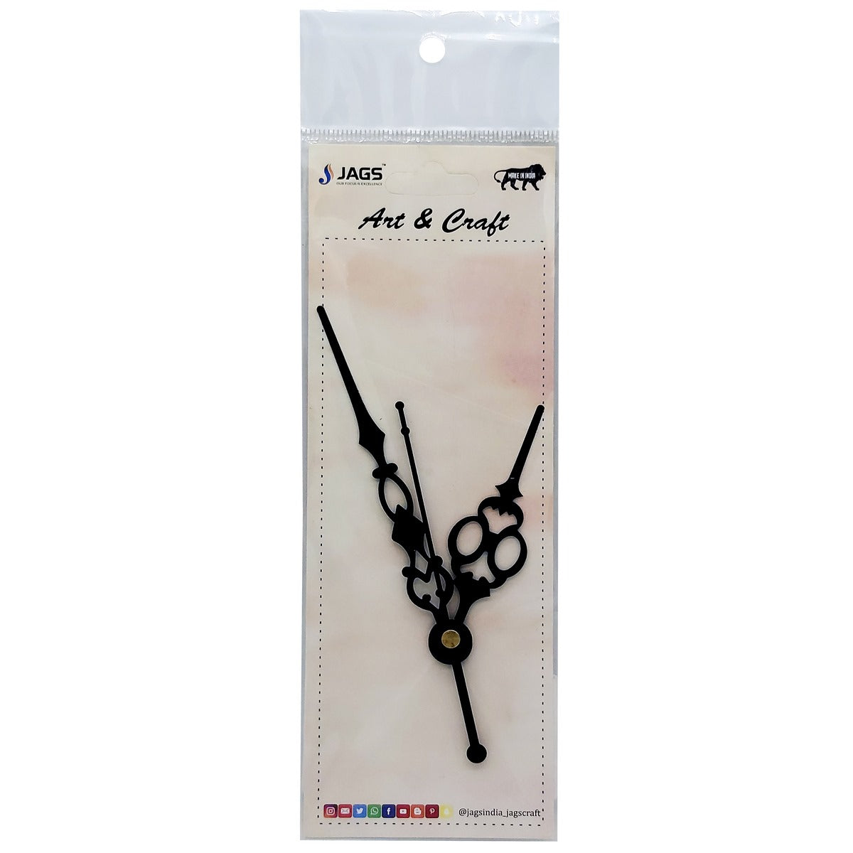 Gift To Love | Clock Hands Set Medium Monalisa | Color : Black | Code : CH05BK