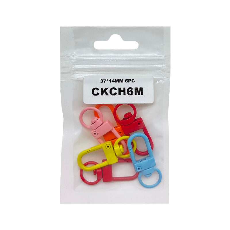 Gift To Love | Candy Key Chain Hook | Color : Multi | Size : 37 X 14 Mm | Pcs : 6 Pcs | Code : CKCH6M