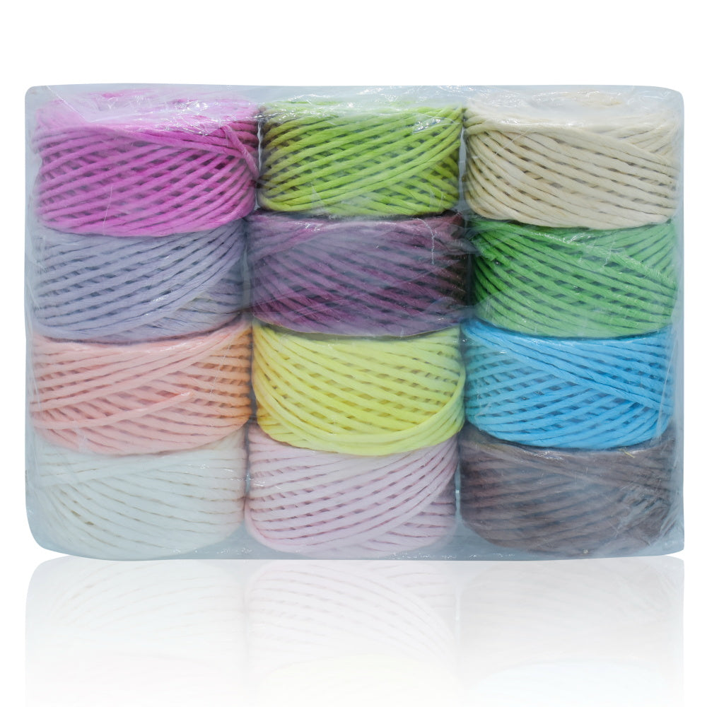 Gift To Love | Craft Paper Rope | Color : Colour Mix | Size : 50 Mtr | Code : CPRC02