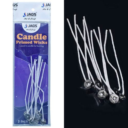 Gift To Love | Candle Primed Wicks With Tab 5 Inch Pack OF 10Pics | Code : CPWW01