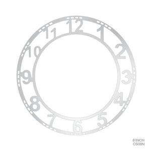 Gift To Love | Clock Acrylic Number | Color : Silver | Size : 8 Inch | Code : CS08N