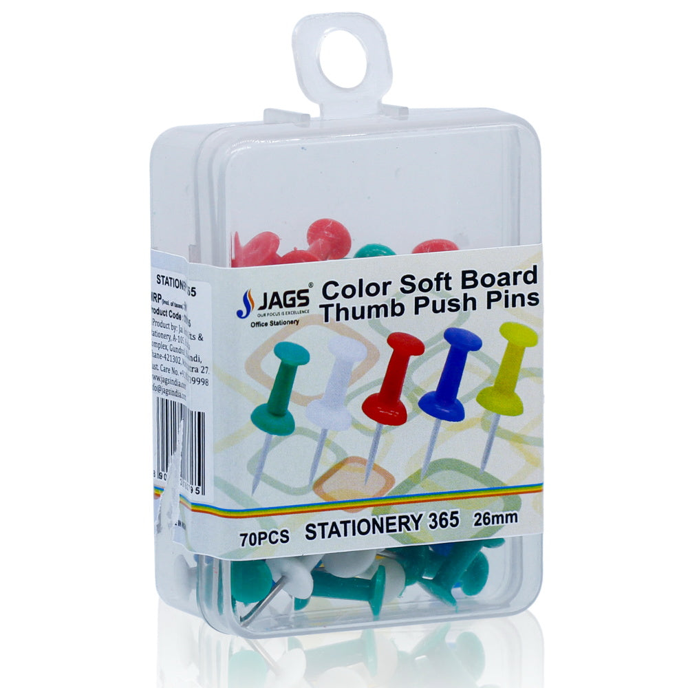 Gift To Love | Colour Soft Board Push Pin Thumb Shape | Pcs : 70 Pcs | Code : CSBP05