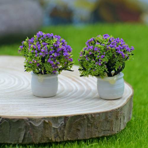 Gift To Love | Artificial Miniature Tree Flower Pot 2 Pcs | Code : CT001-A