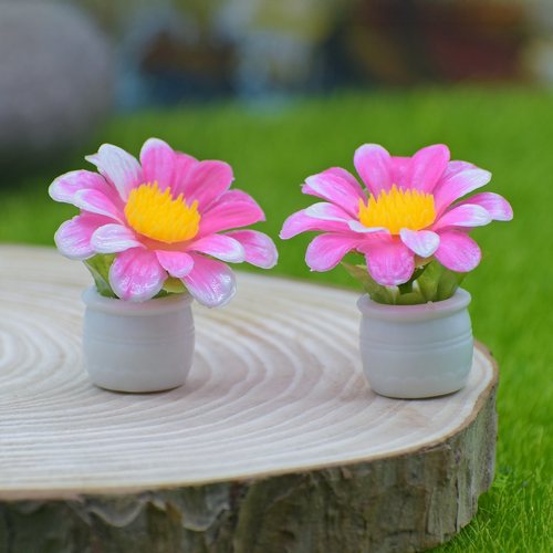 Gift To Love | Artificial Miniature Tree Flower Pot 2 Pcs | Code : CT023-A