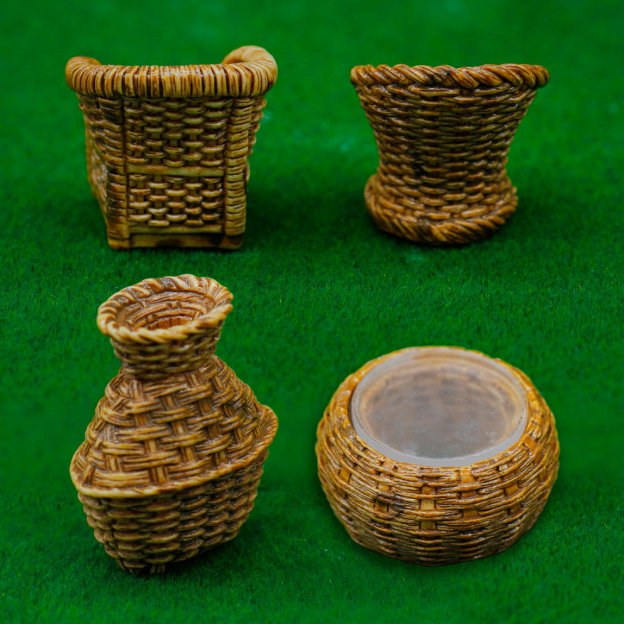 Gift To Love | Miniature Model Bamboos Furniture Set | Pcs : 4 Pcs | Code : D1580-A